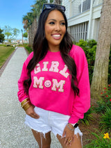 Girl Mom Letter Patch Sweatshirt from United Monograms