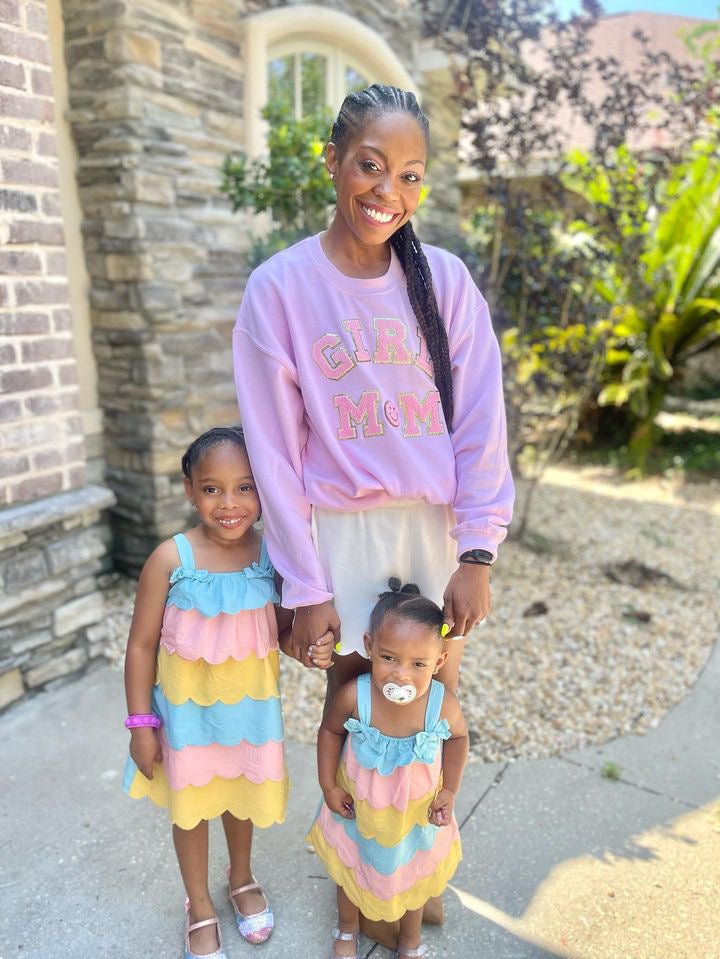 Girl Mom Letter Patch Sweatshirt from United Monograms