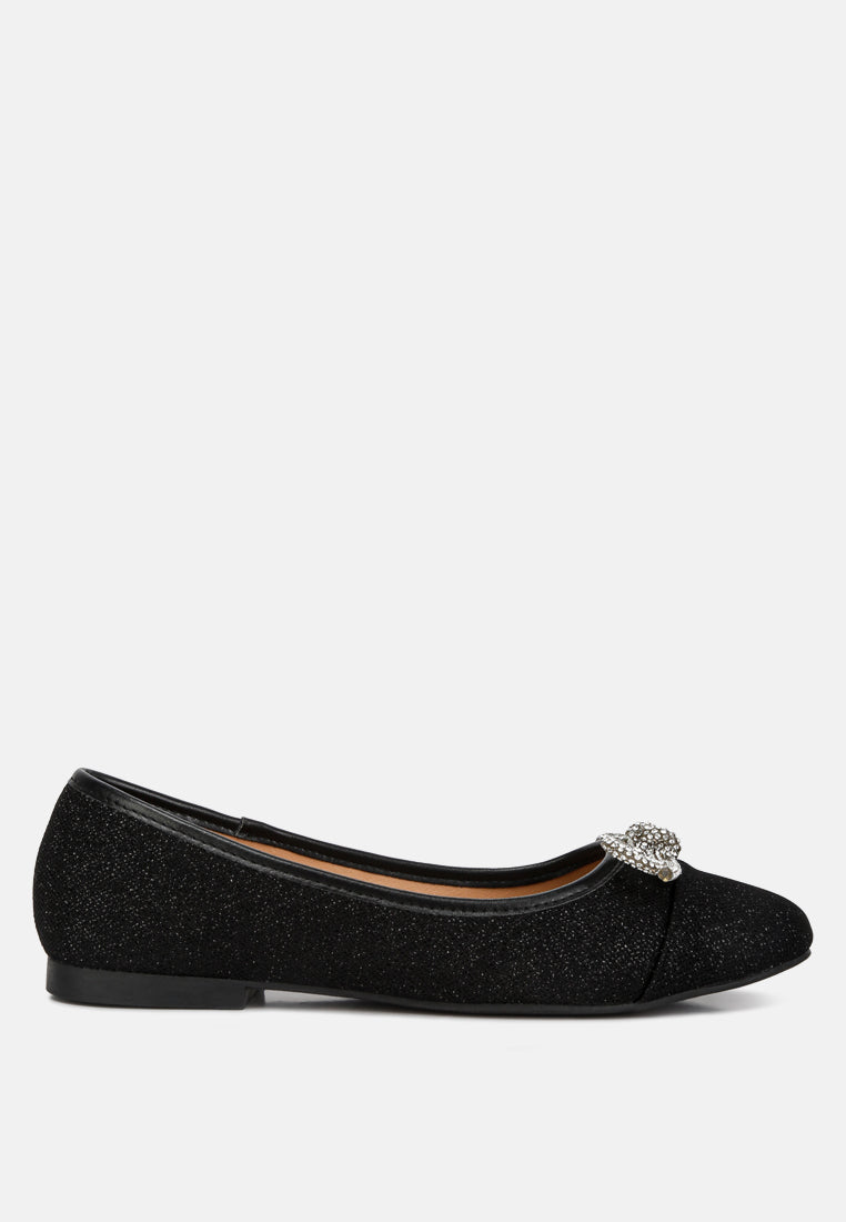 Gizeh Women Rhinestone Embellished Ballerinas from London Rag International