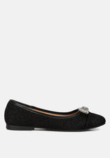 Gizeh Women Rhinestone Embellished Ballerinas from London Rag International