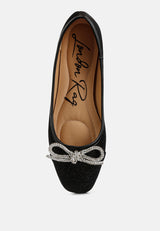 Gizeh Women Rhinestone Embellished Ballerinas from London Rag International