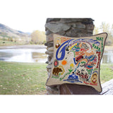 Glacier Park Hand-Embroidered Pillow from Quirks!