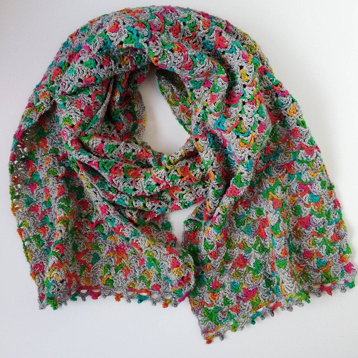 Gleeful Hummingbirds Wrap Crochet Pattern from Darn Good Yarn