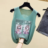 Glitter Print Tank Top From Kawaii Stop