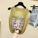 Glitter Print Tank Top From Kawaii Stop