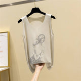 Glitter Print Tank Top From Kawaii Stop
