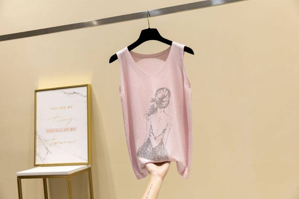 Glitter Print Tank Top From Kawaii Stop