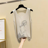 Glitter Print Tank Top From Kawaii Stop