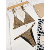 Glitter Sequin Bikini Set – Metal Ring Thong Swimwear from Kawaii Stop