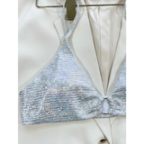 Glitter Sequin Bikini Set – Ring Detail Thong Swimwear from Kawaii Stop