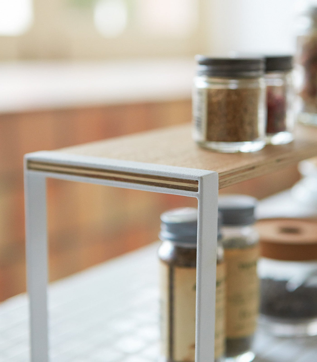 Single-Tier Riser - Steel + Wood from Yamazaki Home