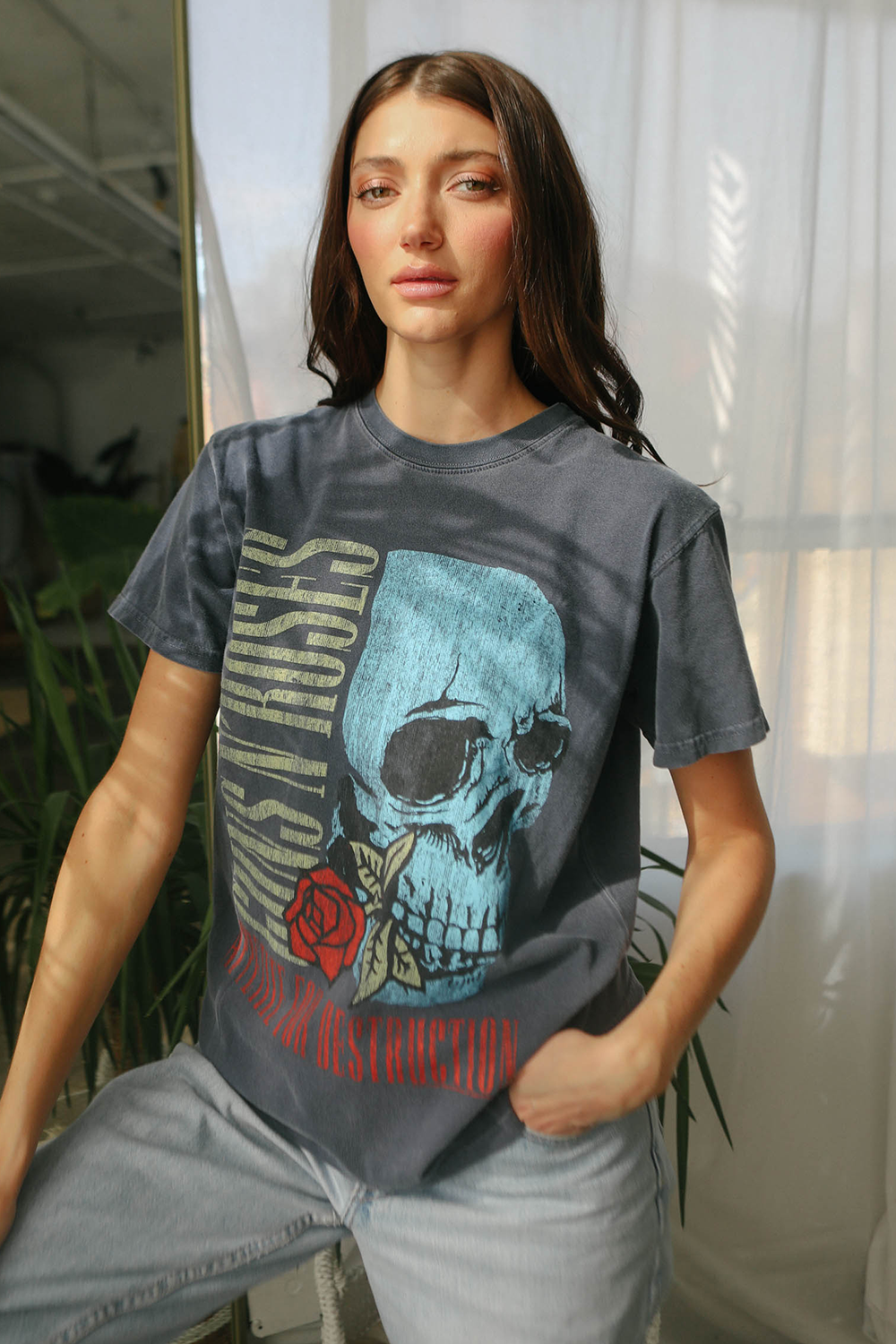 Guns N Roses Flower Skull Tee from People of Leisure