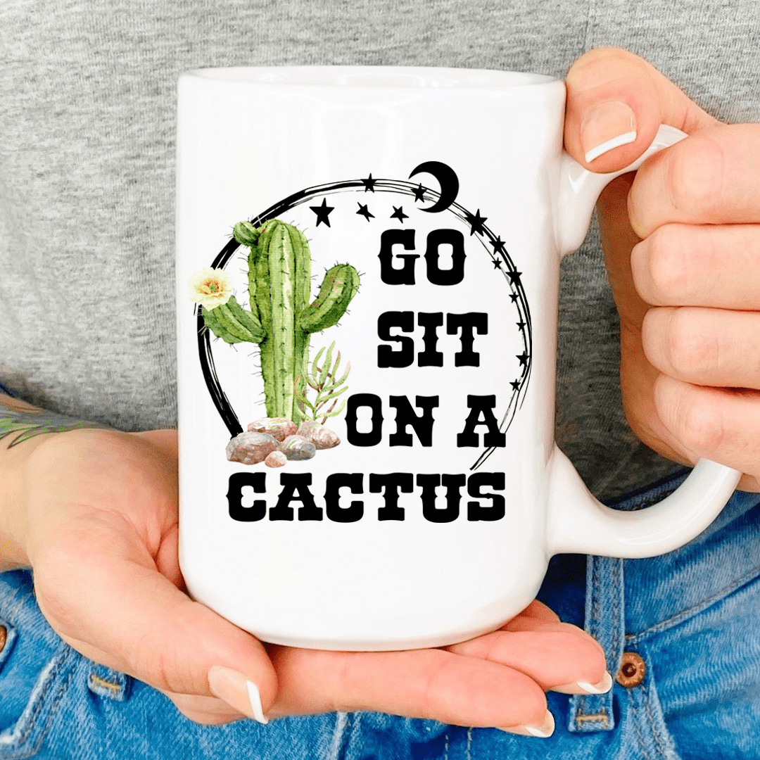 Go Sit On A Cactus Mug From Peachy Sunday