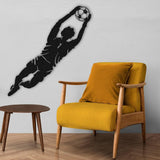 Goalkeeper Jumping Metal Wall Art from VITAHOME DESIGN LLC
