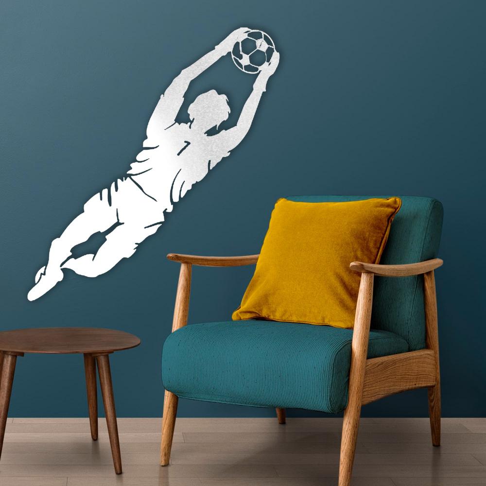 Goalkeeper Jumping Metal Wall Art from VITAHOME DESIGN LLC