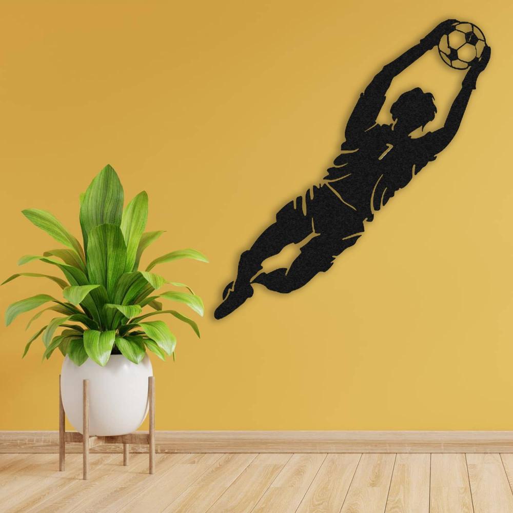 Goalkeeper Jumping Metal Wall Art from VITAHOME DESIGN LLC