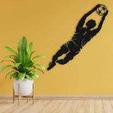 Goalkeeper Jumping Metal Wall Art from VITAHOME DESIGN LLC