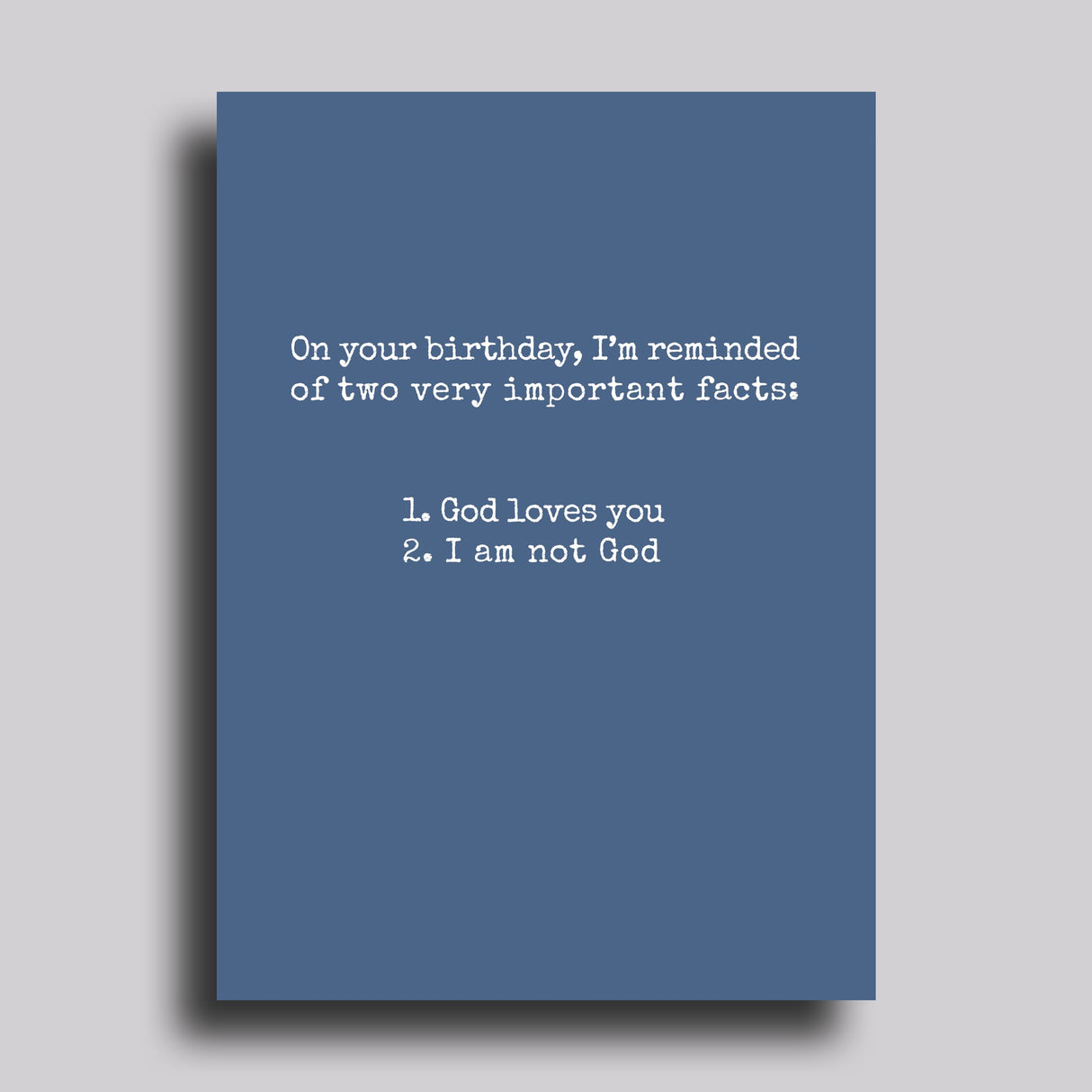 God Loves You Birthday Greeting Card from Carver Junk Company