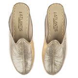 Men's Gold Slippers from Atlantis Handmade Shoes