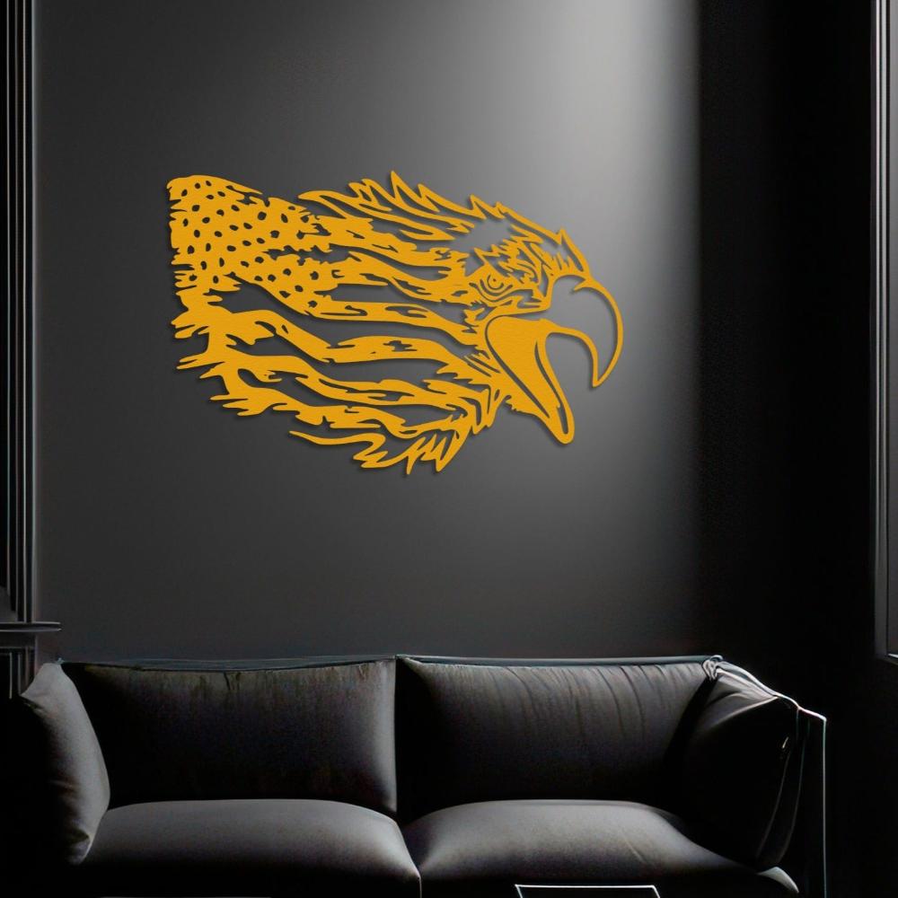 American Bald Eagle Wall Art with Distressed US Flag-Indepence Day Gift from VITAHOME DESIGN LLC