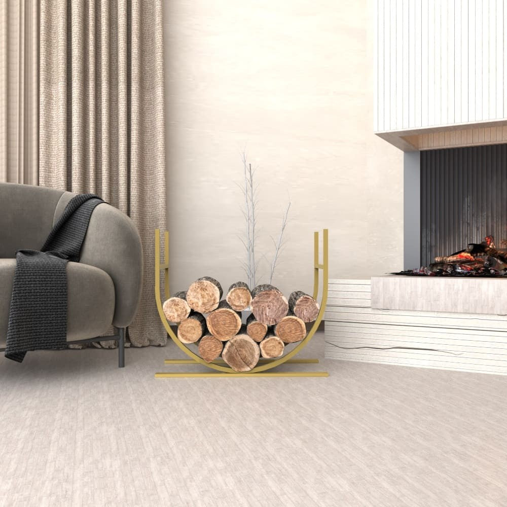 Oval Shaped Metal Log Holder from VITAHOME DESIGN LLC
