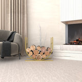 Oval Shaped Metal Log Holder from VITAHOME DESIGN LLC