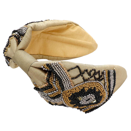 Abstract Seed Beaded Headband from Madeline Love