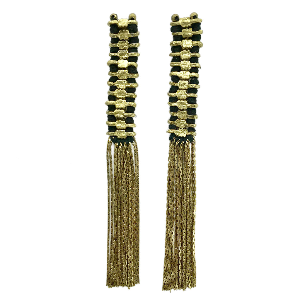 Temple Tassel Earrings from SLATE + SALT