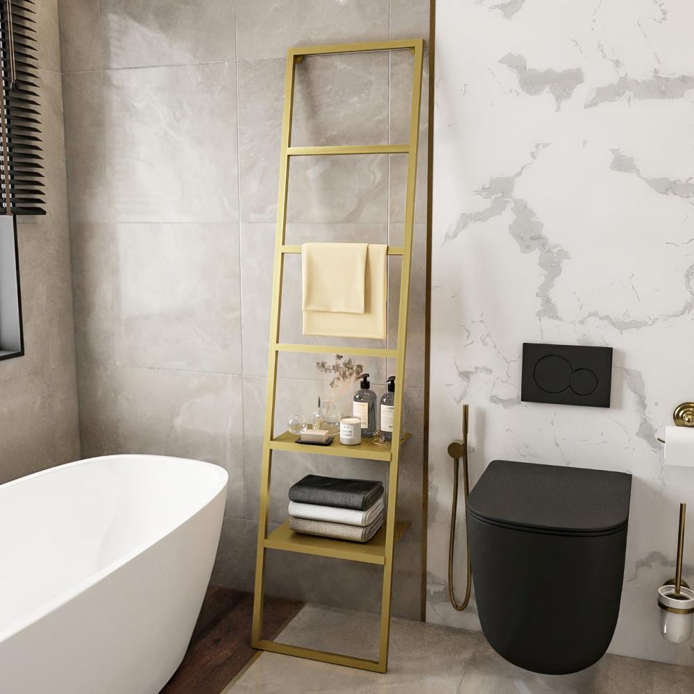 Floor Mounted Towel Ladder with 2 Shelves from VITAHOME DESIGN LLC