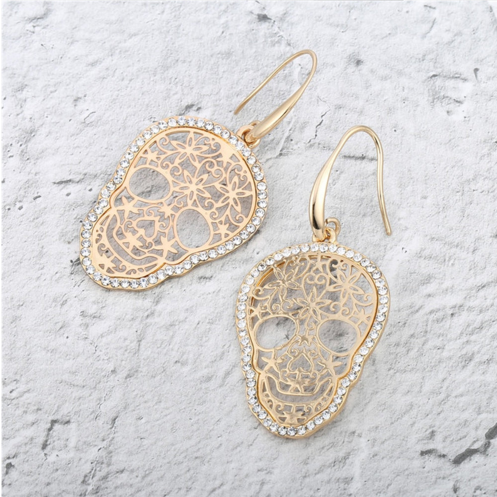 Sugar Skull Drop Earrings from Zapps Clothing