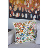 Golden Isles Hand-Embroidered Pillow from Quirks!