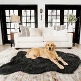 PupRug by Paw.com™  Faux Fur Orthopedic Dog Bed - Curve Midnight Black from Paw.com