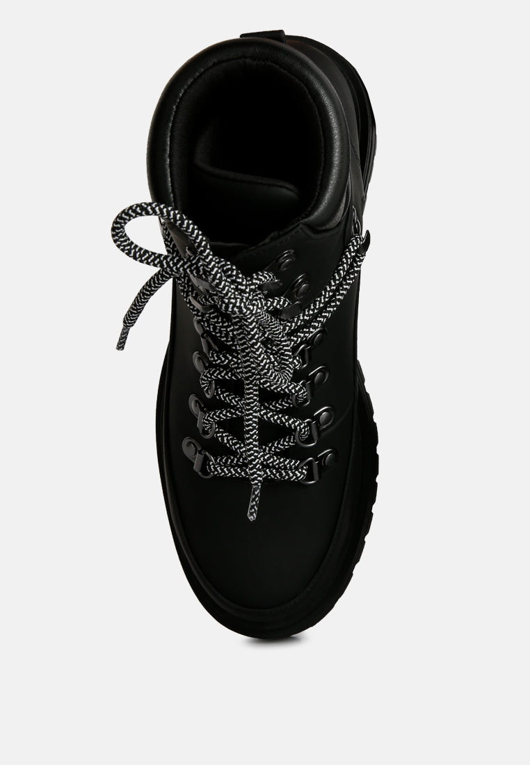 Goliath Lace Up Chunky Biker Boots from London Rag International