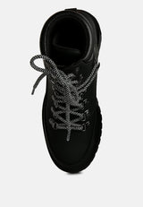 Goliath Lace Up Chunky Biker Boots from London Rag International