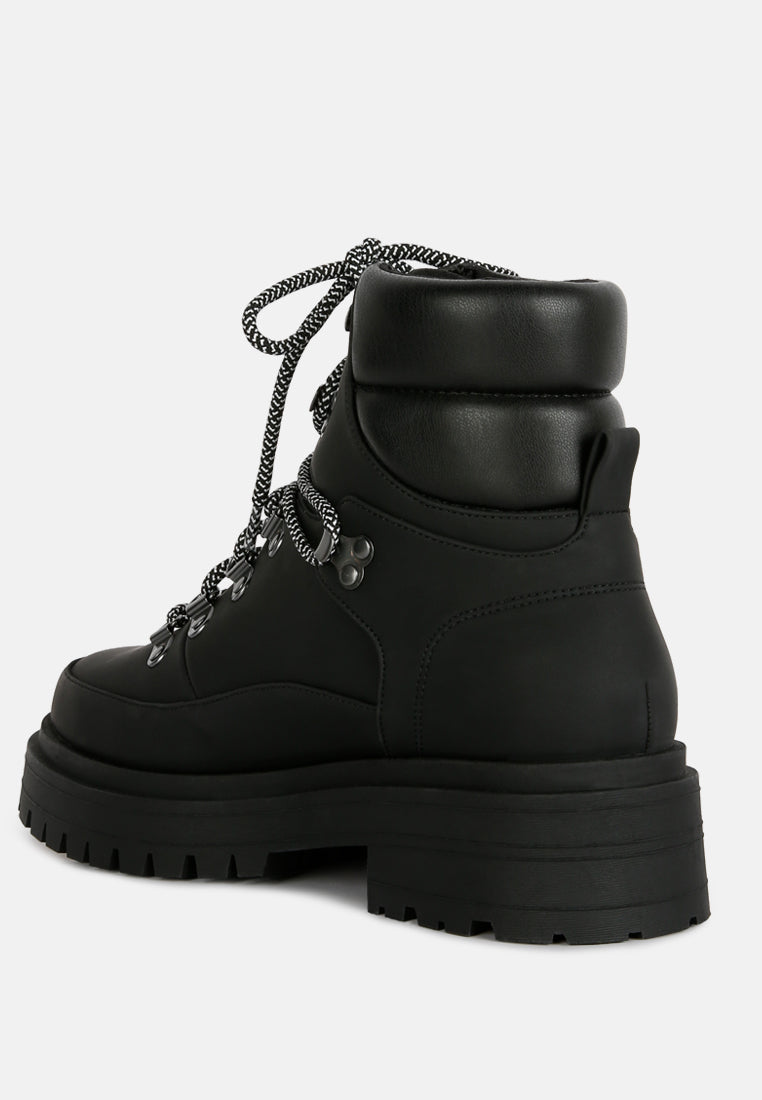 Goliath Lace Up Chunky Biker Boots from London Rag International