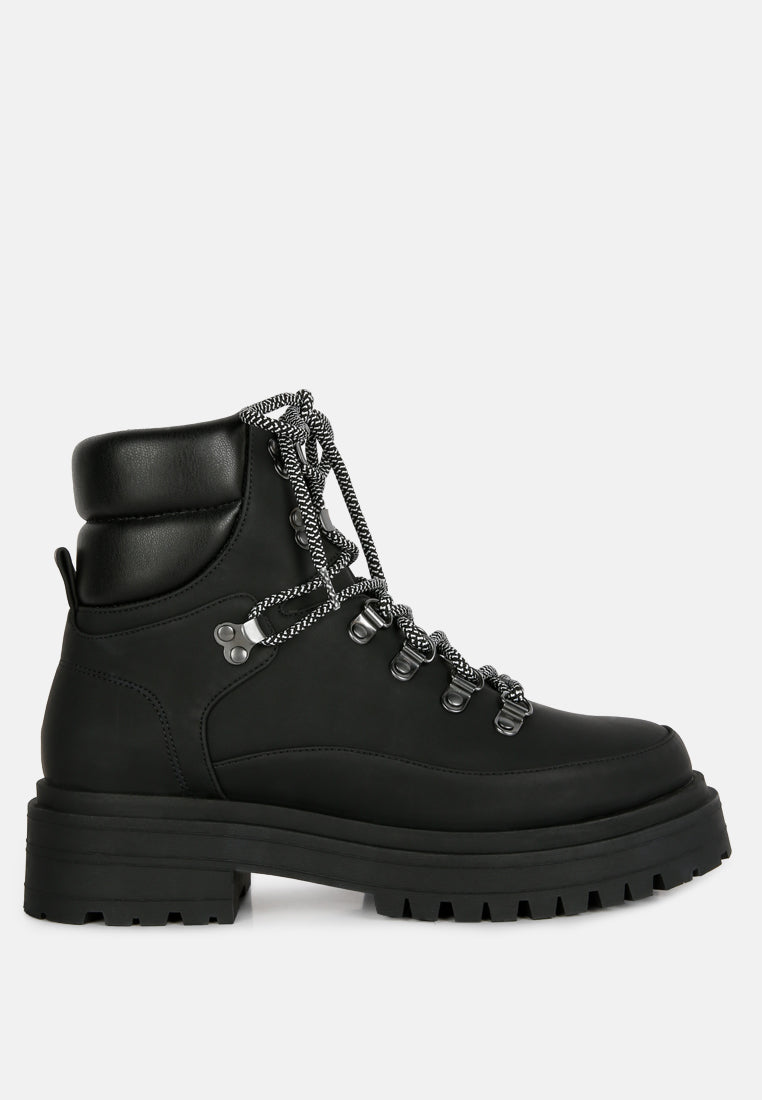 Goliath Lace Up Chunky Biker Boots from London Rag International