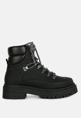 Goliath Lace Up Chunky Biker Boots from London Rag International