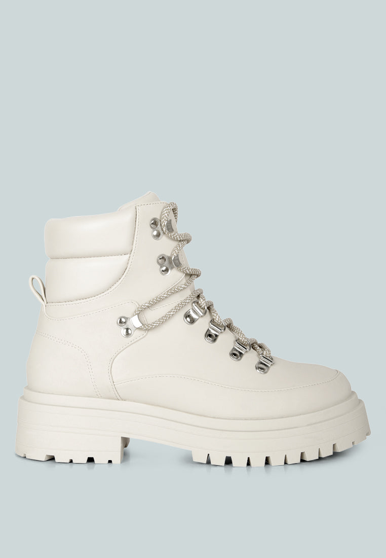 Goliath Lace Up Chunky Biker Boots from London Rag International