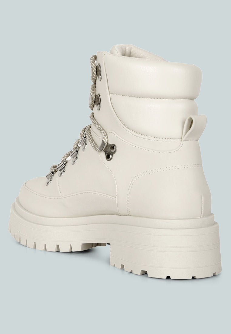 Goliath Lace Up Chunky Biker Boots from London Rag International