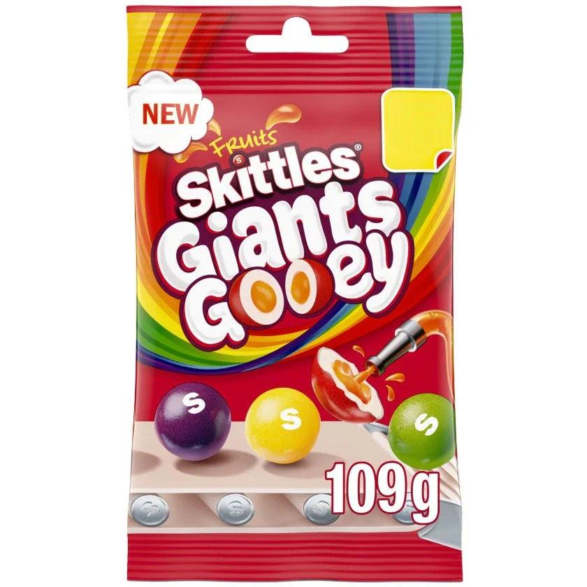 Skittles Giants Gooey (109g) UK (6 pack) from PETEZ POP WHOLESALE