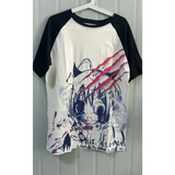 Black & White Gothic Anime T-Shirt – Harajuku Y2K Graphic Top From Kawaii Stop