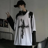 Gothic Cross Oversized T-shirt From Kawaii Stop