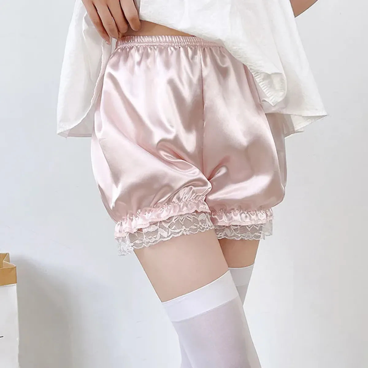 Gothic Lace Shorts - Sweet Bow Ruffle  Strap from Kawaii Stop