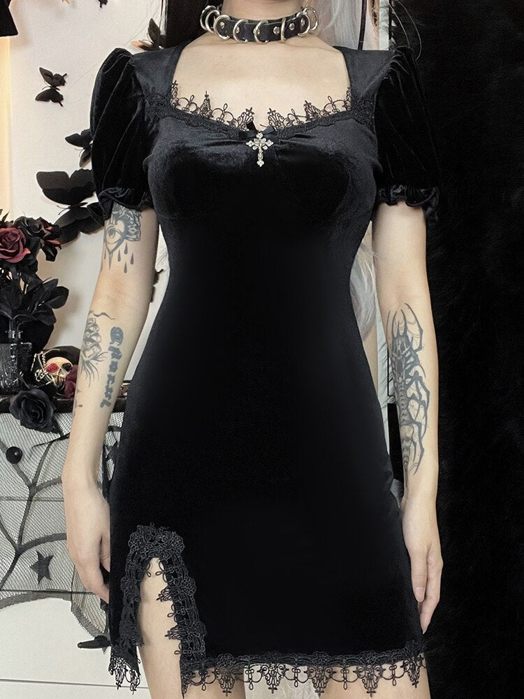Gothic Velvet Dress From Kawaii Stop