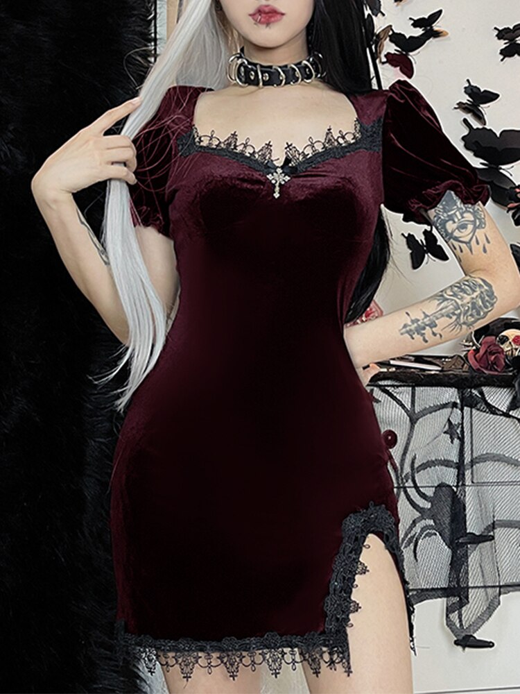 Gothic Velvet Dress From Kawaii Stop