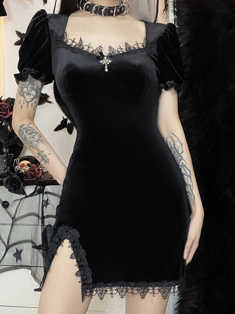 Gothic Velvet Dress From Kawaii Stop