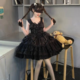 Gothic Victorian Lolita Dress - Punk Lace & Bow From Kawaii Stop
