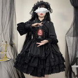 Gothic Victorian Lolita Dress - Punk Lace & Bow From Kawaii Stop