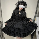 Gothic Victorian Lolita Dress - Punk Lace & Bow From Kawaii Stop