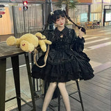 Gothic Victorian Lolita Dress - Punk Lace & Bow From Kawaii Stop